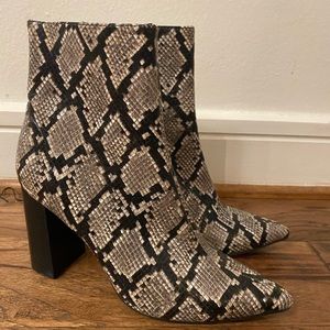 Sam Edelman Snakeskin Leather Booties